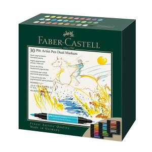 Zestaw flamastrów dwustronnych Faber Castell Pitt Artist Pen Dual Markers - 30 kolorów