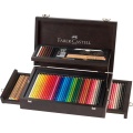 Zestaw artystyczny Faber-Castell Art & Graphic 125 elementów - drewniana kaseta
