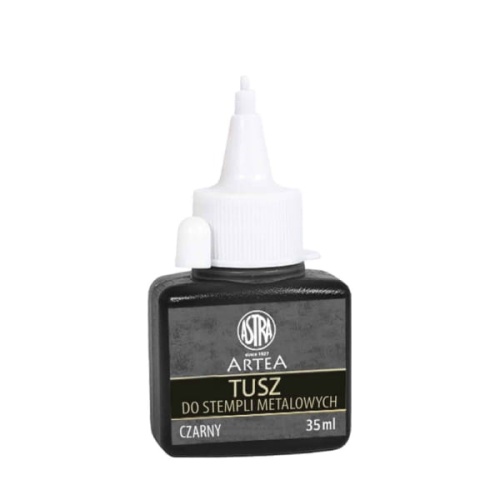 Tusz do stempli metalowych, olejowy Astra Artea - 35 ml, czarny