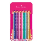 Kredki ołówkowe FABER-CASTELL COLOUR GRIP 2011 SPARKLE 12 kolorów 