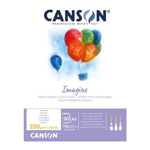 Blok-MIX-MEDIA-Imagine-Canson-200g-50ark-A5
