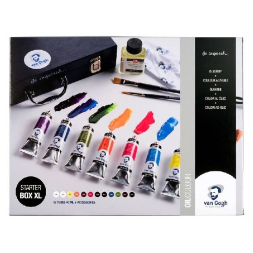 Talens Van Gogh Starter Box XL zestaw farb olejnych 12x40 ml + akcesoria