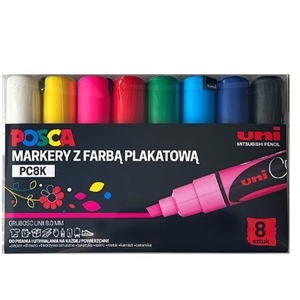Zestaw markerów Uni Posca PC-8K - 8 kolorów standardowych