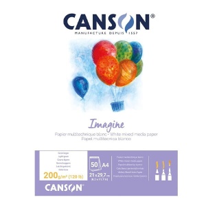 Blok Canson Imagine Mix Media - 200g, 50ark. A4
