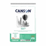Blok rysunkowy Canson 1557 fakturowany - 125g, 30ark, A5+, na spirali
