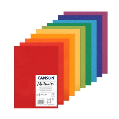 Papier do pasteli Canson Mi - Teintes - 160g, A4 10ark. - odcienie żywe.jpg