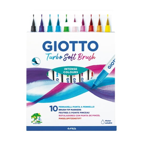 Pisaki Pędzelkowe  GIOTTO Turbo Soft  Brush - 10 kolorów.jpg
