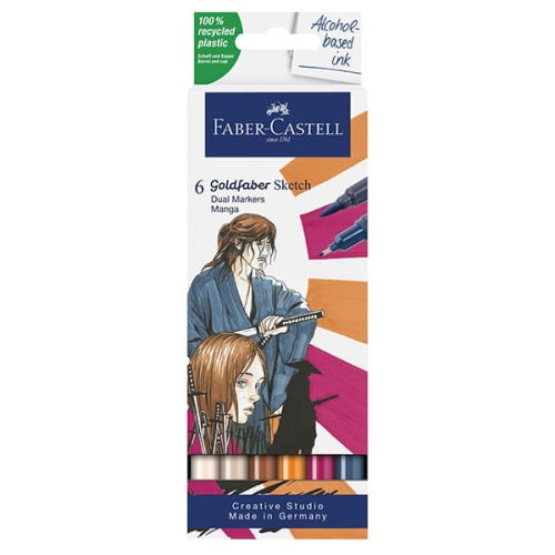 Zestaw flamastrów akwarelowych FABER-CASTELL Goldfaber Aqua - SKETCH MANGA - 6 kolorów.jpg
