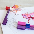 Flamastry FABER-CASTELL Connector Balerina -  33 kolory + kaseta prezentowa.jpg