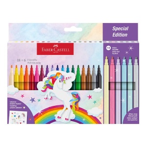 Flamastry FABER-CASTELL Jednorożec -  18+6 kolory (edycja limitowana)