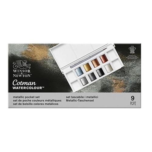 Farby akwarelowe Winsor&Newton Cotman - 8 kol. Metallic Pocket Set.jpg