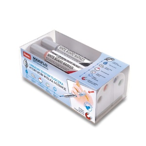 Zestaw markerów suchościeralnych Pentel MAXIFLO z magnetyczną gąbką - 4kol.