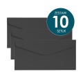 Koperta Galeria Papieru DL, 110x220mm, Czarna - 10 sztuk