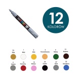 Markery uniwersalne permanentne Posca PC-1M Uni - F ( fine )