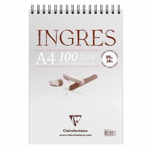 Blok do pasteli Clairefontaine Ingres - 80g, 100ark, A3 - na spirali.jpg