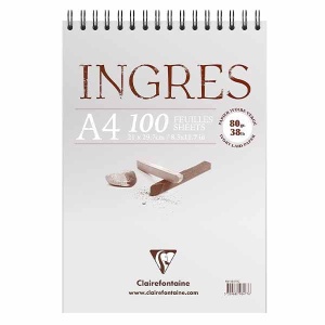 Blok do pasteli Ingres Clairefontaine - 80g, 100ark, A4 - na spirali