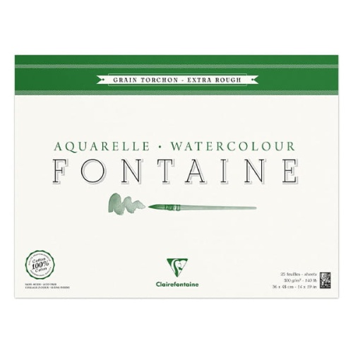 Blok do akwareli FONTAINE Clairefontaine - Torchon - 300g, 25ark, 36x48cm.jpg