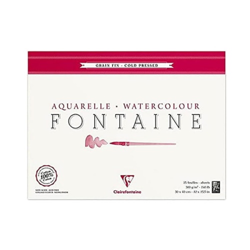 Blok do akwareli FONTAINE Clairefontaine - Grain Fin - 300g, 25ark, 30x40cm.jpg