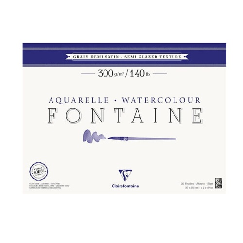 Blok do akwareli FONTAINE Clairefontaine - Demi Satine - 300g, 25ark, 36x48cm.jpg
