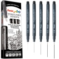 Zestaw cienkopisów Pentel Arts Pointliner - 5 rozmiarów