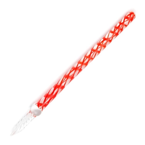 Pióro szklane do kaligrafii J.Herbin 16cm, proste - czerwone (3).jpg