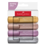 Zestaw zakreślaczy Faber Castell 1546 Metallic - 4 kolory