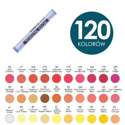 Pastele suche Koh-I-Noor 8500 TOISON D'OR - różne kolory - na sztuki.jpg