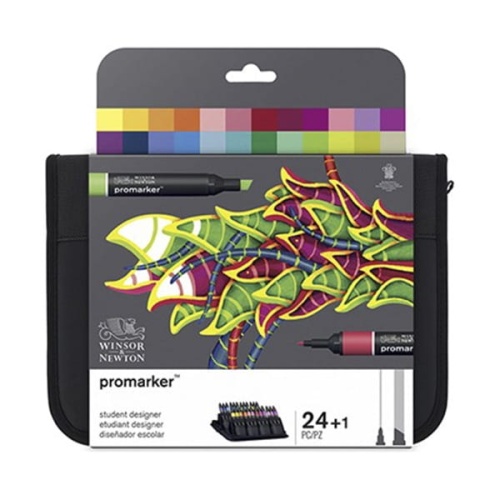 Zestaw markerów artystycznych Promarker Winsor&Newton w etui - student designer 24 kol.