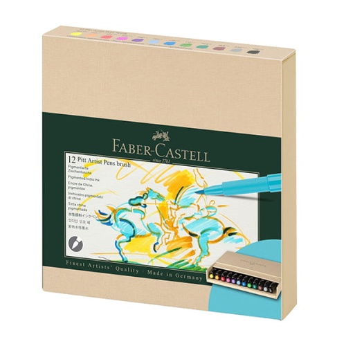 Zestaw flamastrów artystycznych Pitt Artist Studio FABER-CASTELL - 12 kolorów.jpg
