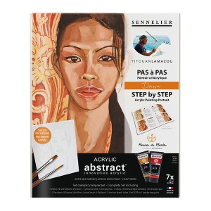Zestaw farb akrylowych Sennelier Abstract Sennelier "Dayu" – Step by Step Acrylic Painting Portrait