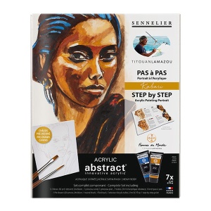 Zestaw farb akrylowych Sennelier Abstract Sennelier "Kabari" – Step by Step Acrylic Painting Portrait