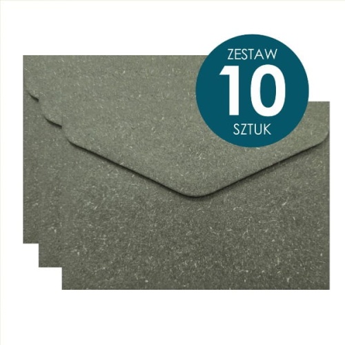 Koperta Galeria Papieru C6, 114x162mm, Wood czarna - 10 sztuk