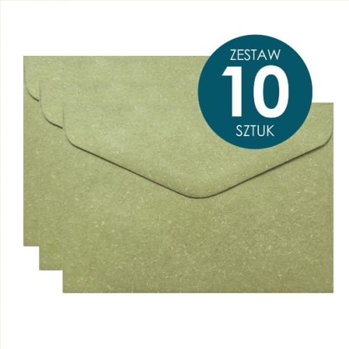 Koperta Galeria Papieru C6, 114x162mm, Wood oliwkowa - 10 sztuk