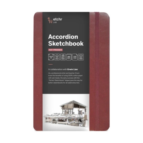 Szkicownik harmonijkowy Etchr Accordion Sketchbook - 220g, 13x21cm (medium) - hot press