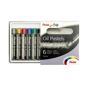 Pastele olejne Pentel 6 kol. metalicznych