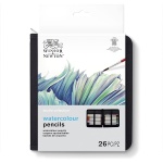 Kredki akwarelowe Winsor&Newton Studio Collection + piórnik - 26 elementów