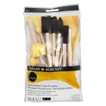 Zestaw pędzli gąbkowych Daler Rowney Mix Media + etui - 10 sztuk