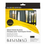 Zestaw pędzli Daler Rowney Mix Media + etui - 10 sztuk