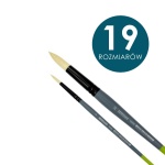 Pędzle syntetyczna szczecina Renesans 1005R krótkie trzonki, okrągłe