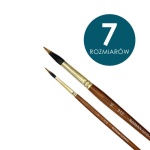 Pędzle naturalne Roman Szmal seria 912 krótkie trzonki, okrągłe 