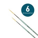 Pędzle syntetyczne Renesans długie włosie 1010RL krótkie trzonki, okrągłe