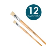 Pędzle szczecinowe Renesans 6028F długie trzonki, płaskie