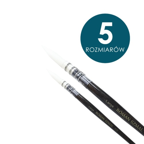 Pędzle-syntetyczne-Roman-Szmal-seria-115-krótkie-trzonki,-okrągłe