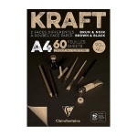 Blok dwustronny Clairefontaine KRAFT Black&Brown - 90g, A4, 60ark. 