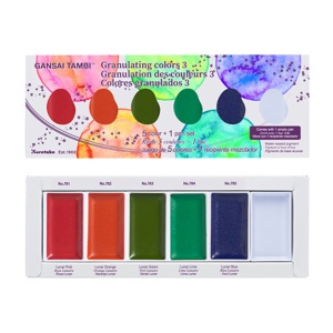 Farby akwarelowe Kuretake Gansai Tambi Granulating Colors SET 3 - 5 kolorów