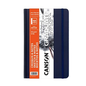 Szkicownik książkowy Canson Graduate - 90g, 92ark, 14 x 21,6 cm granatowy