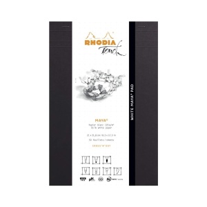 Blok Rhodia Touch WHITE MAYA PAD - 120g, 50ark, Cross' N Dot, A4+