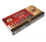 Pastele suche 8522 Koh-i-noor Toison D'or - 12 sztuk odcienie brązu